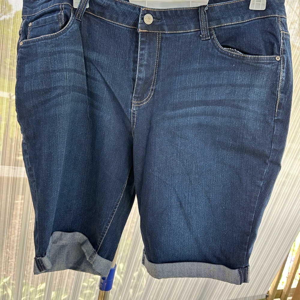 Massini Dark Blue Denim Shorts